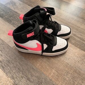 Nike Kids Sneakers - Black, White, and Pink